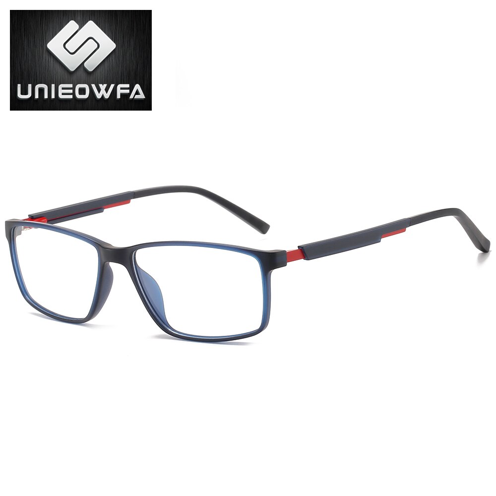 Optische Computer Brille Rahmen Männer Myopie Anti Blau Licht Blockieren Brillen Rahmen Rezept Klar Korea Spielen Brillen TR90: C3 Blau