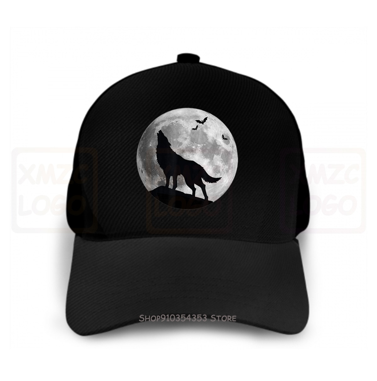 Prämie voll Mond Wolf Grusel Halloween Kostüm Baseball Kappe