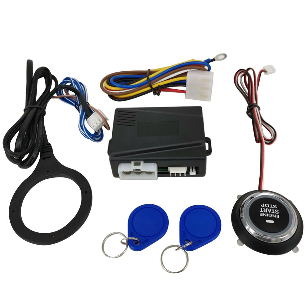 Botón del motor del coche, botón de arranque del motor, botón pulsador de Encendido automático para mejorar la seguridad de la conducción con DC 12V Coche