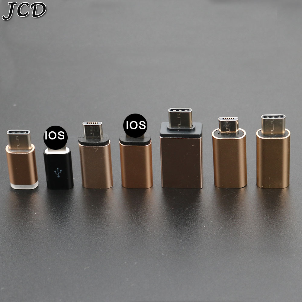 JCD Micro USB Type-C To USB C USB 3.0 Data Cable Charging Cable Converter Adapter for iPhone Android Charger Adapter