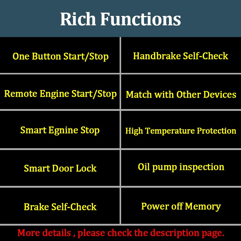 Sinovcle Car Remote Engine Starters Button Alarm System Kit Door Lock Keyless Entry System Central Locking