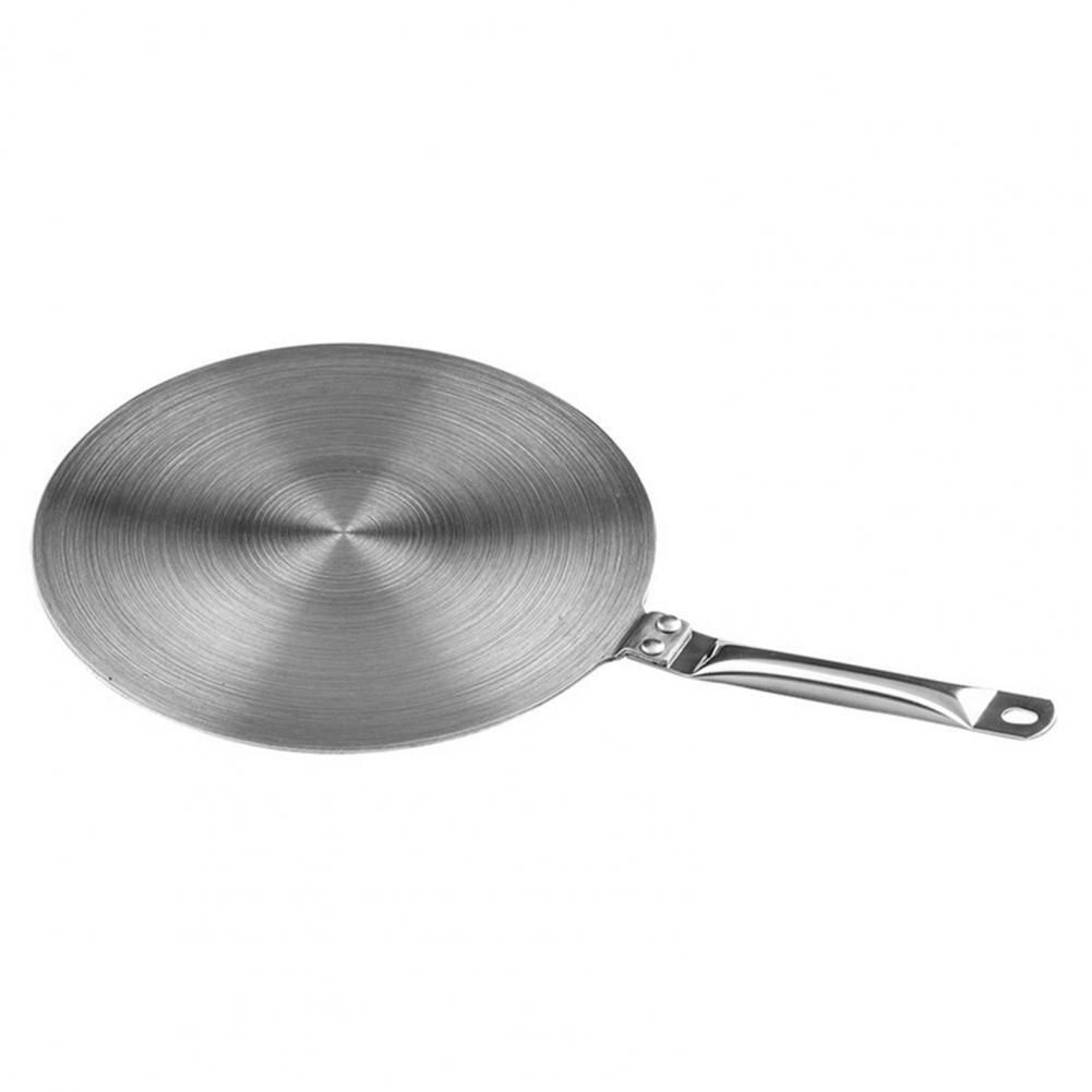 Heat Diffuser with Handle Heat-absorbing Thaw Plate Stainless Steel Thermal Plate Cooking Heat Conduction Plate for Kitchen: 20cm