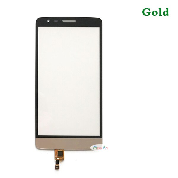 Alta qualidade para substituição de lg g3, 5.0 ", para lg g3 mini d722 d724 g3s, touch screen, digitador, sensor, painel de lente de vidro exterior ouro branco preto: Ouro / Dourado