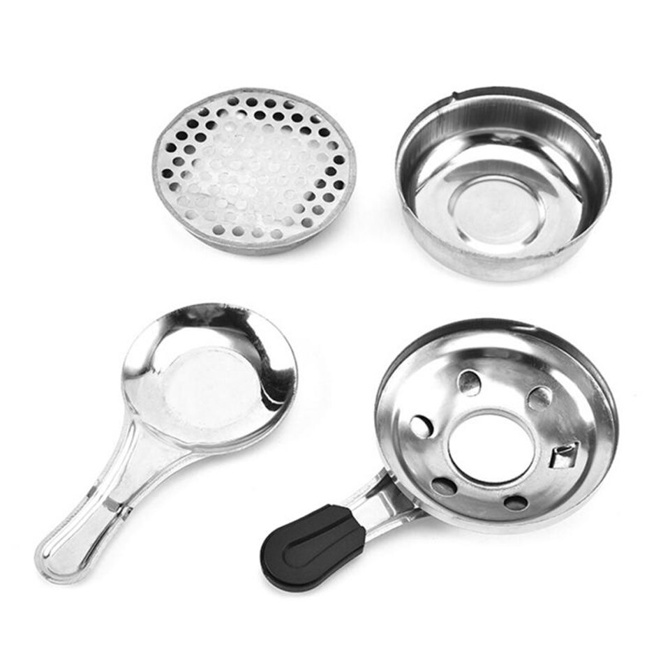 Portable Mini Picnic Stove Camping Outdoor Incinerator Spirit Burner Alcohol Convenient Hiking Alcohol Lamp Stainless Steel Case