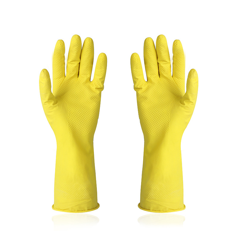 Langærmet vaskeopvaske husholdningsrengøringshandsker køkken vandtætte opvaskhandsker gummibånd handsker krat handske