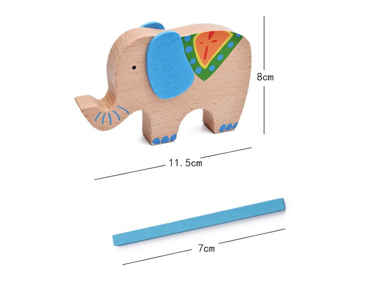 Mignon éléphant chameau balance puzzle jouets coloré en bois empilage jeu interaction Parent-enfant drôle jouets pour les enfants