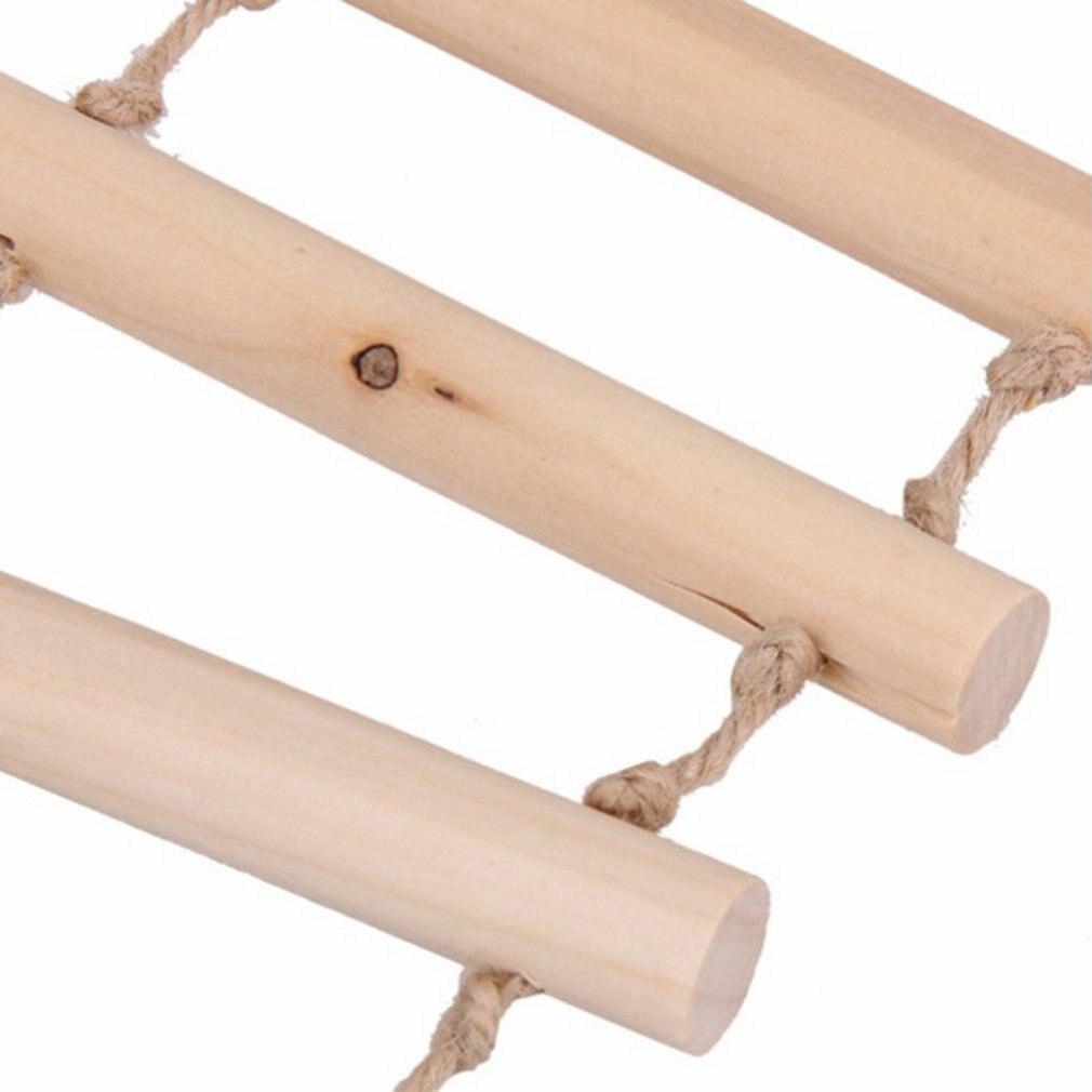 Parrot hemp rope ladder Parrot supplies climbing ladder hemp rope ladder standing frame Hanging Rope Wooden Ladder