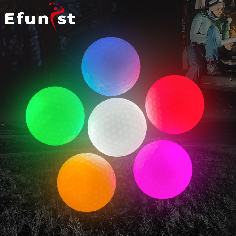 Golf LED Glow Ball For Night Sports Practice Glow Ball Can Be Used Repeatedly Long Lasting Bright Luminous Balls