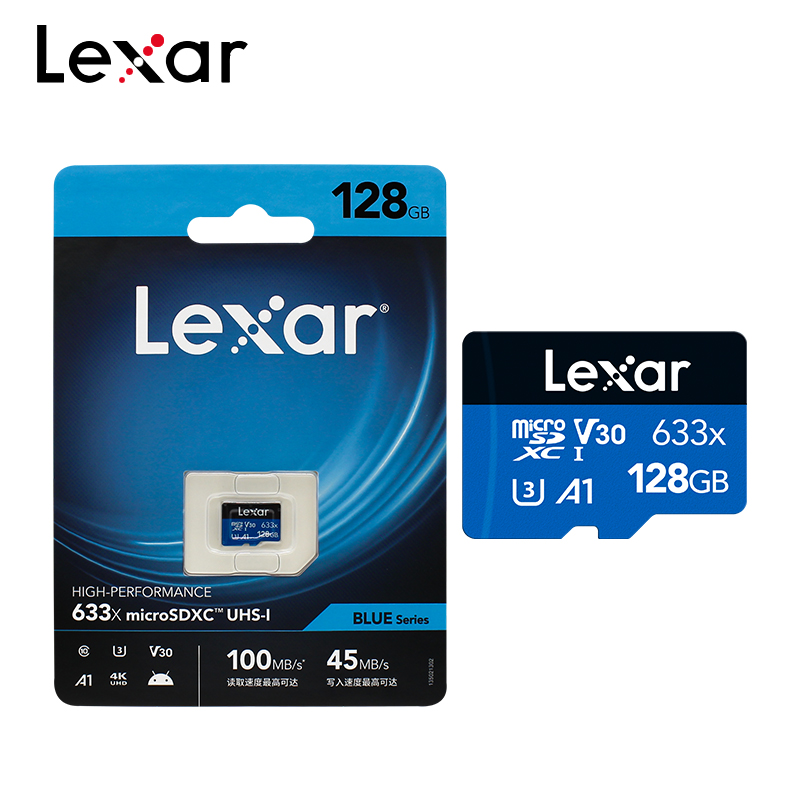 Lexar Microsd Memory Card Class 10 V30 A1 Flash Micro SD Card 32GB 64GB 128GB Original TF Card for Phone Camera Storage Cards