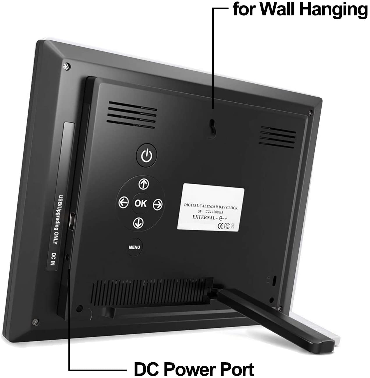 8 &quot;Inch Lcd Digitale Klok Kalender Datum Dag Tijd Klok Auto Dimmen 8 Talen Hd Display Herinnering Alzheimer