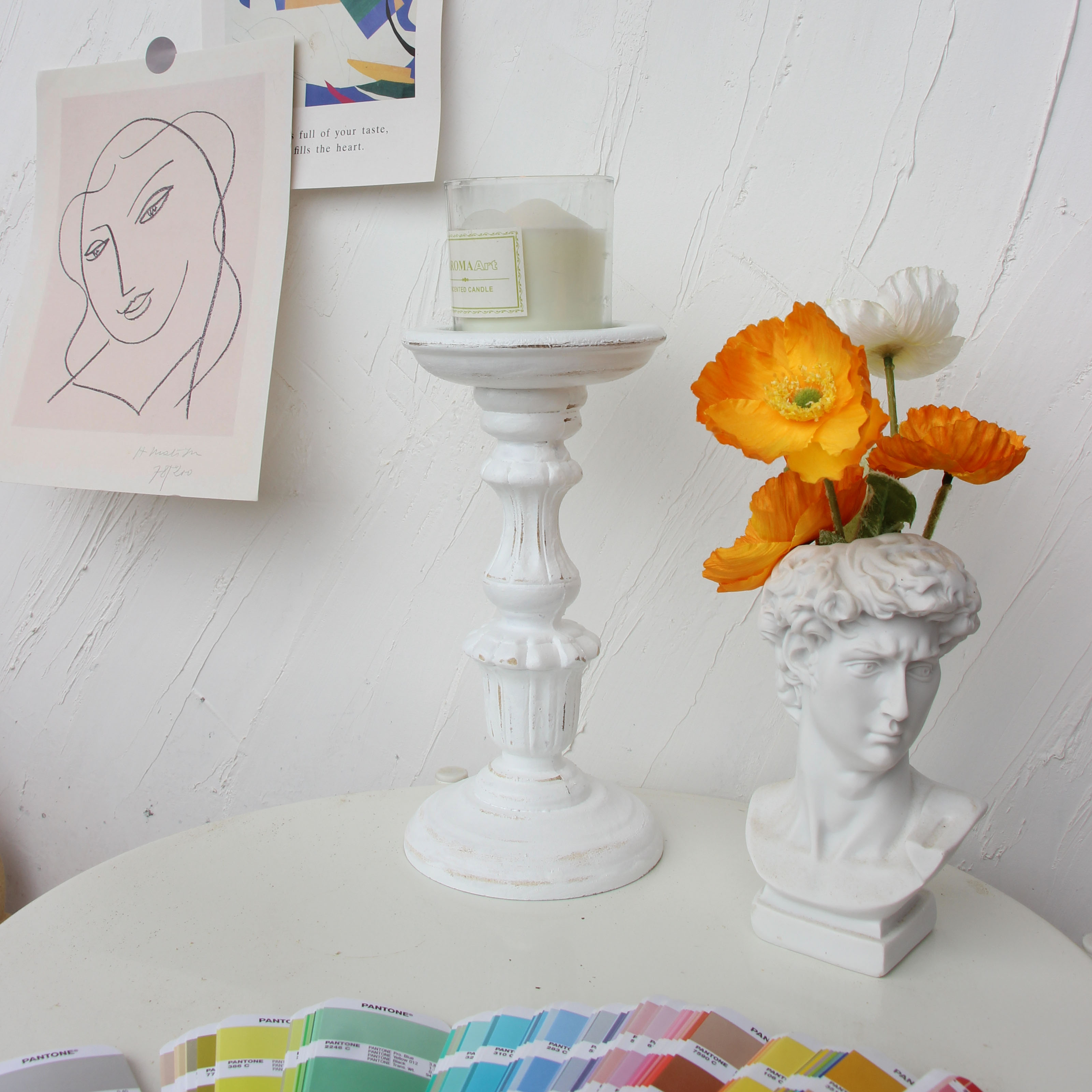 Kandelaar Houten Creatieve Kandelaar Patroon Lade Kaarshouder Handgemaakte Tafel Desktop Rustieke Bruiloft Decor