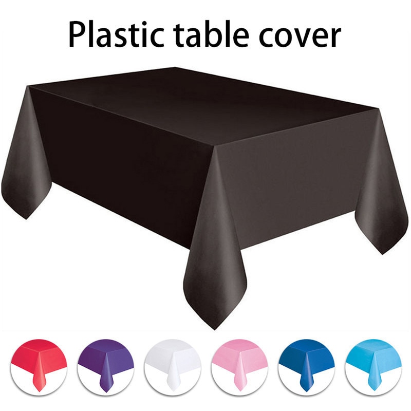 Wegwerp Tafelkleed Tafelkleed Plastic Cover Verjaardagsfeestje Banket Tafelkleed Woondecoratie Tafel Accessoires