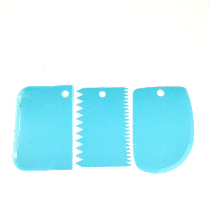 3PCS/Lot Dough Cake Cutter Slicer Spatula for Cake Cream Scraper Pasty Cutters Scraper Irregular Teeth Edge DIY Cake Tool