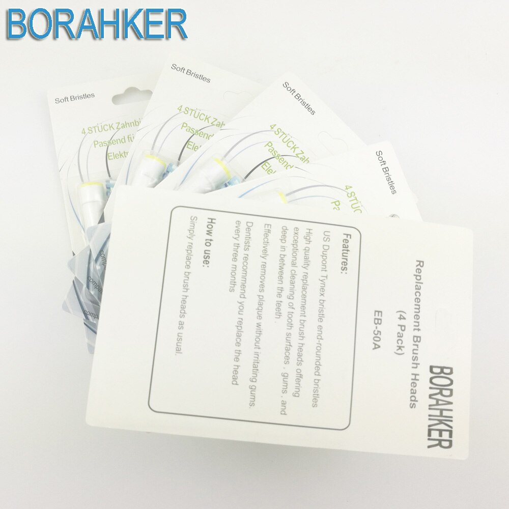 Fil dentaire Action/Trizone/Action croisée/double propre/sonique/Pul brosse à dents électrique sonique têtes de rechange précision Oral propre 10 paquet: EB-50A