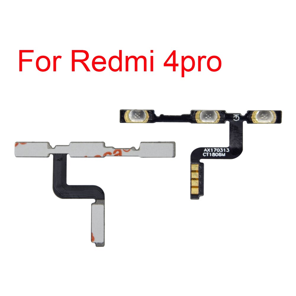 Cable flexible para botón de encendido para Xiaomi Redmi pro 4pro S2 3X 4X 4A 5A 3 4 5 pro, botón de encendido/apagado, Ket Flex para note 2 3 4 5, 1 Uds.