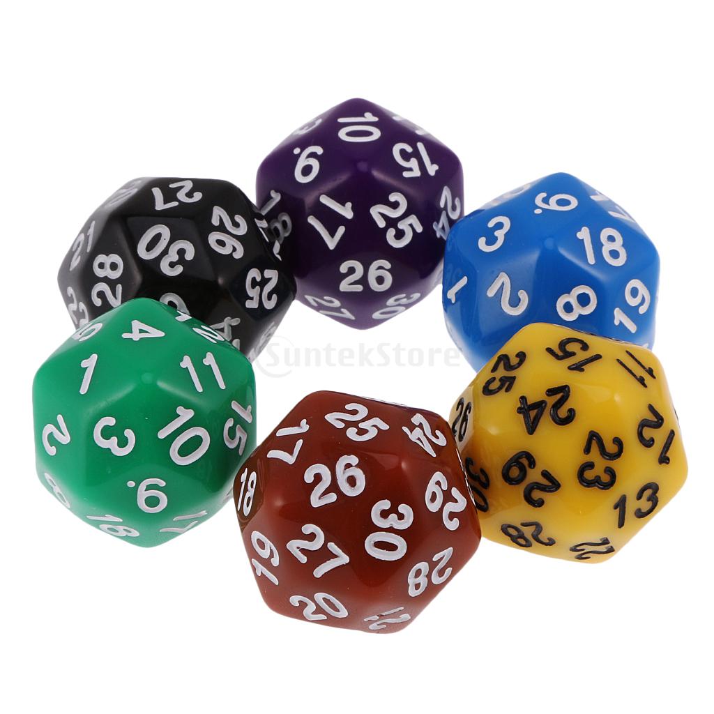 Pack von 6 stücke Multi Seitige D24 oder D30 Würfel für D & D TRPG Party Bord Spiel Spielzeug