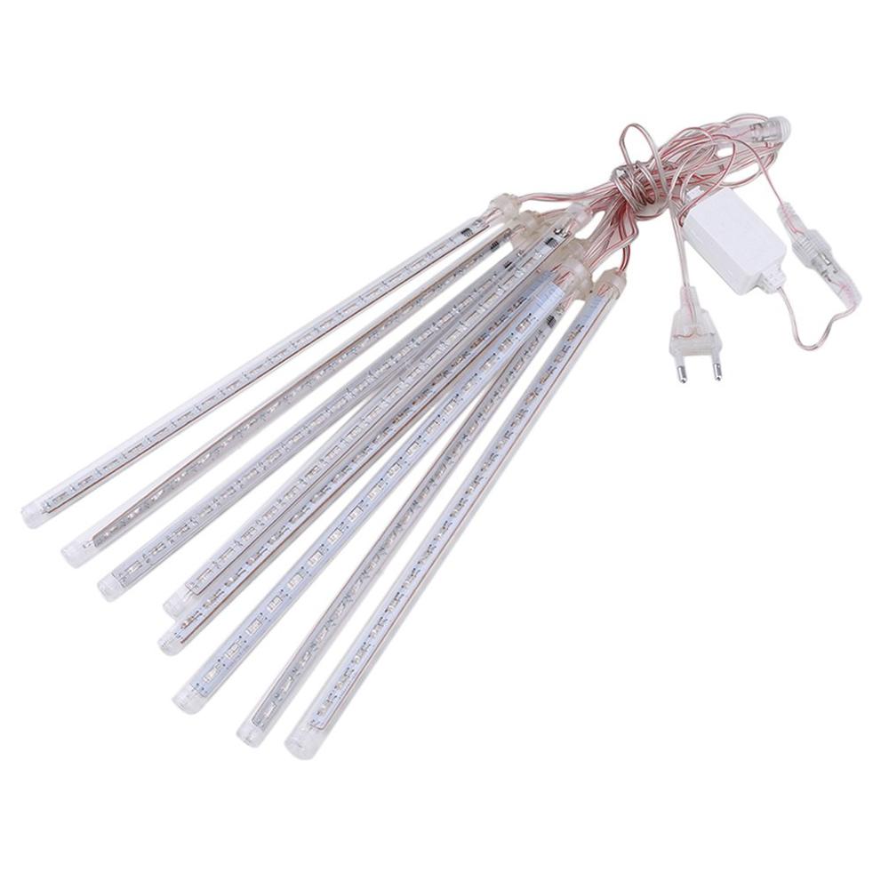8 Stuks Buizen 30Cm Mini Led Meteorenregen Fairy Light 144 Led Rain Tube Lights Tree Road Bruiloft Lampen eu-Plug