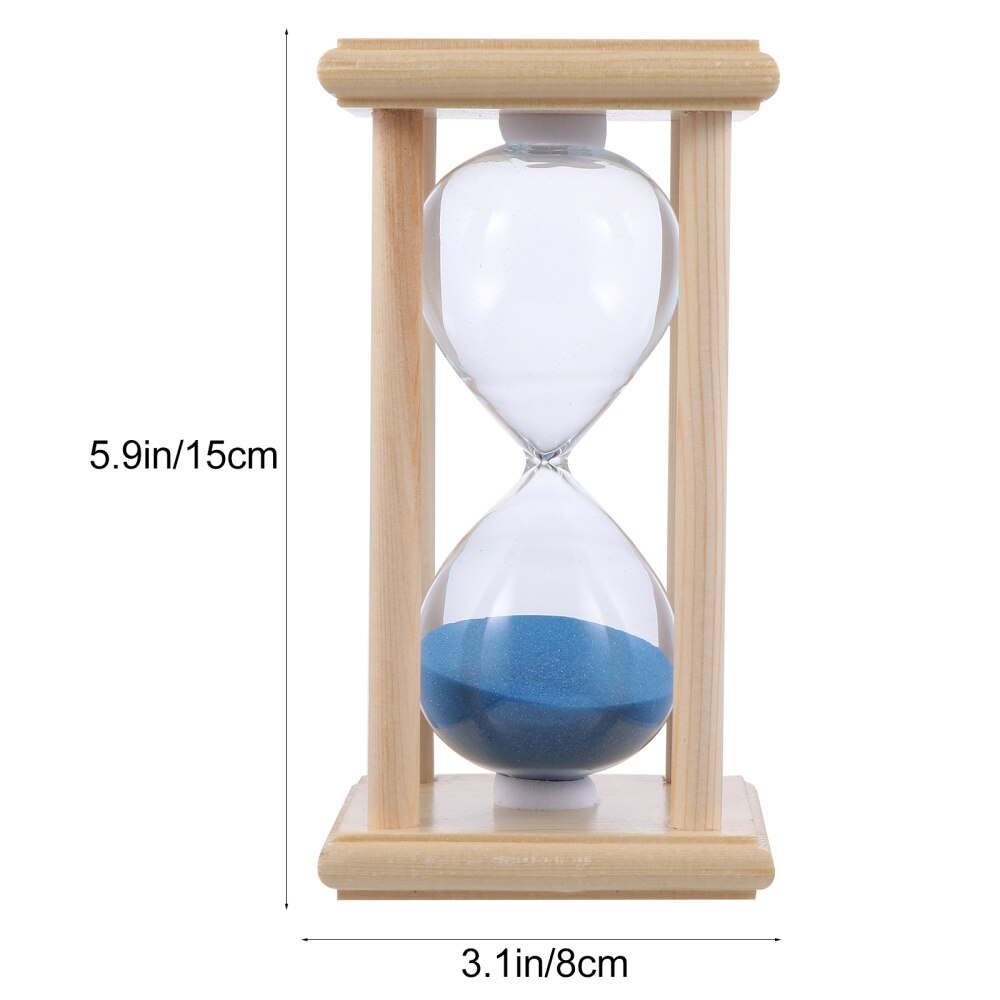 Wooden Frame Hourglass Glass Transparent Glass Sandglass Restaurant Accessories