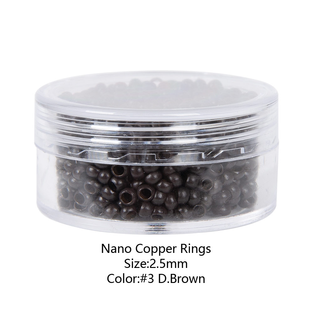 1000 Stuks/Fles Micro Ringen Buizen Micro Ringen Links Kralen Voor Ik Tip Haarverlenging Gereedschap Microchip Reforzado Para Extensiones: Lichtbruin