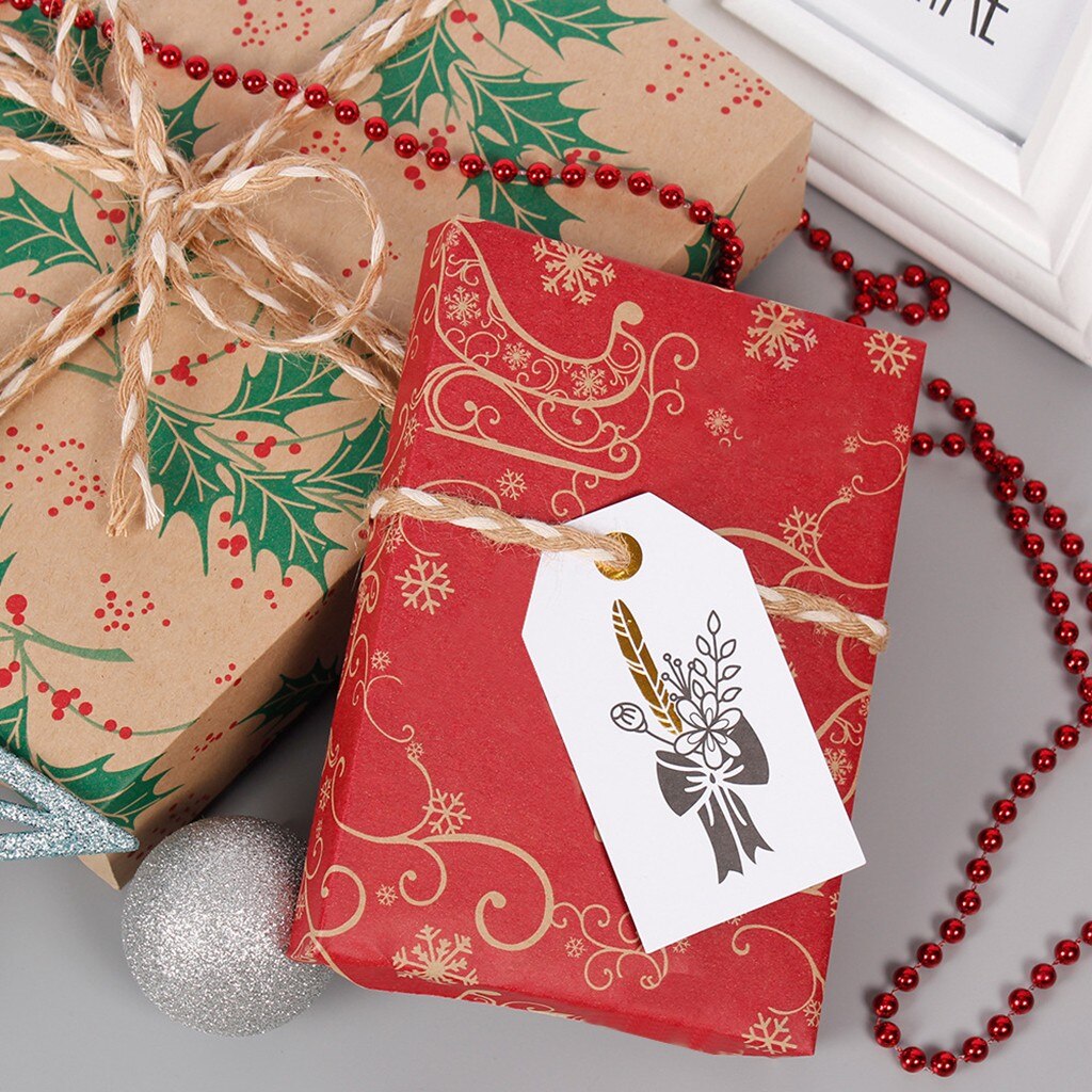 5PCS Printed Packaging Craft Tissue Paper Double Sided Flower Wrapping Cowhide Paper Roll DIY Box Packing 50×70cm