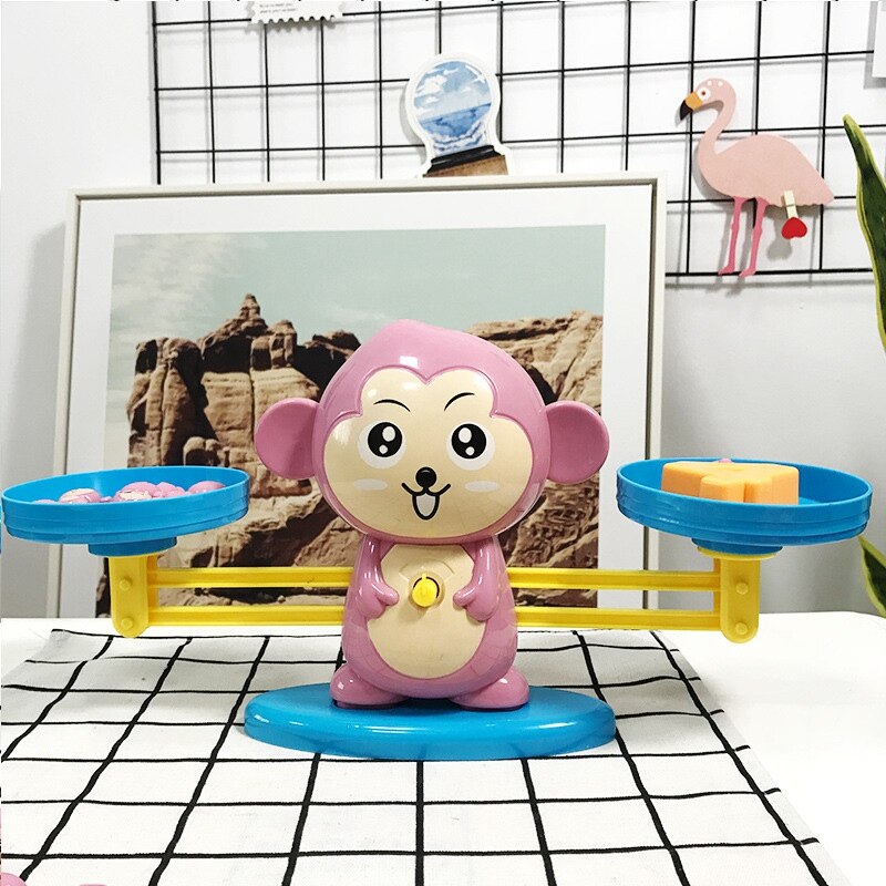 Aap Balans Speelgoed Vroeg Leren Puzzel Verlichting Digitale Optellen En Aftrekken Speelgoed Balans Desktop Game Speelgoed