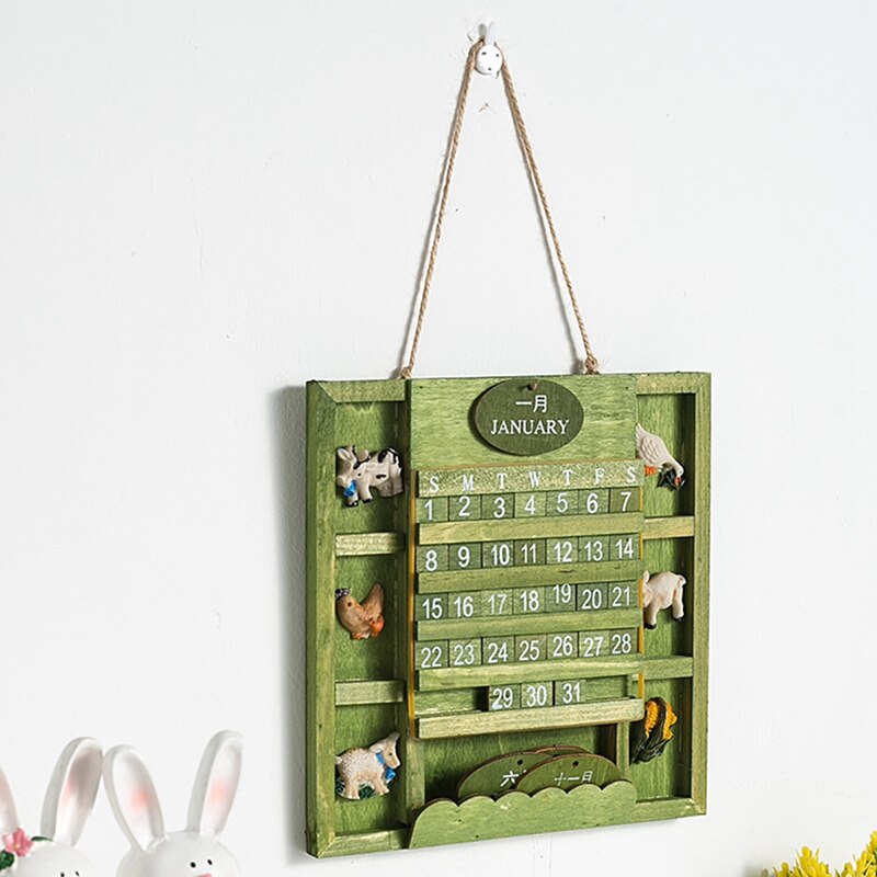 Kalender Muur Kalender, Nordic Decoratie, Mediterrane Mini Muur Kalender, Houten Kleine Kalender, Desktop Decoratie