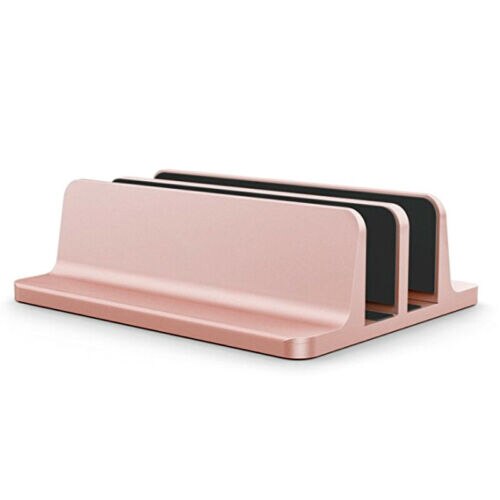 Notebook vertikal bärbar dator rosa stativ bordsförvaringshållare med justerbar docka aluminiumlegering bordskylningsförvaringsfäste