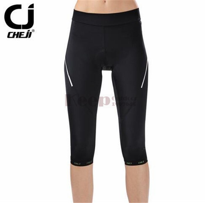 CHEJI Zwarte goede ademende Fietsen Capri Fiets outdoor sport Shorts voor vrouwen