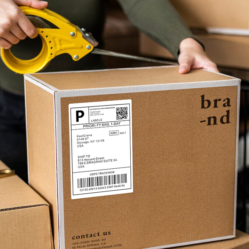 500/350 Blatt 4"x6" Thermo-Etikettenpapier 100x150mm selbstklebende Aufkleber für Thermo-Versandetiketten DHL UPS äußern Barcode-Etikett