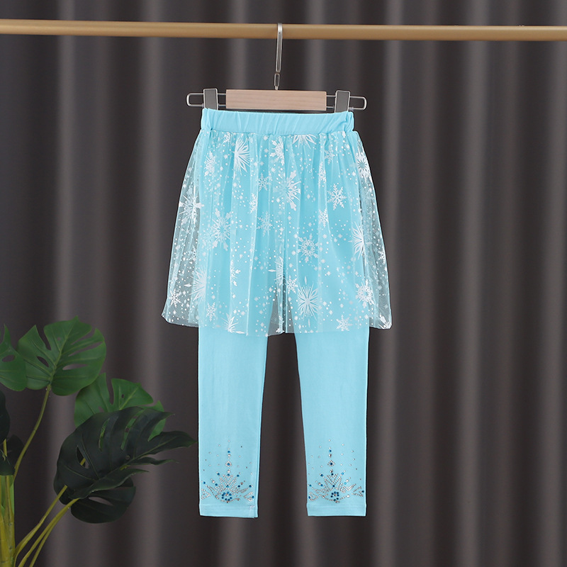 Menoea Baby Girls Leggings Autumn Summer Lace Princess Dress-pants Children Cotton Skirt Trousers Kids Pencil Pants 3-7 Years