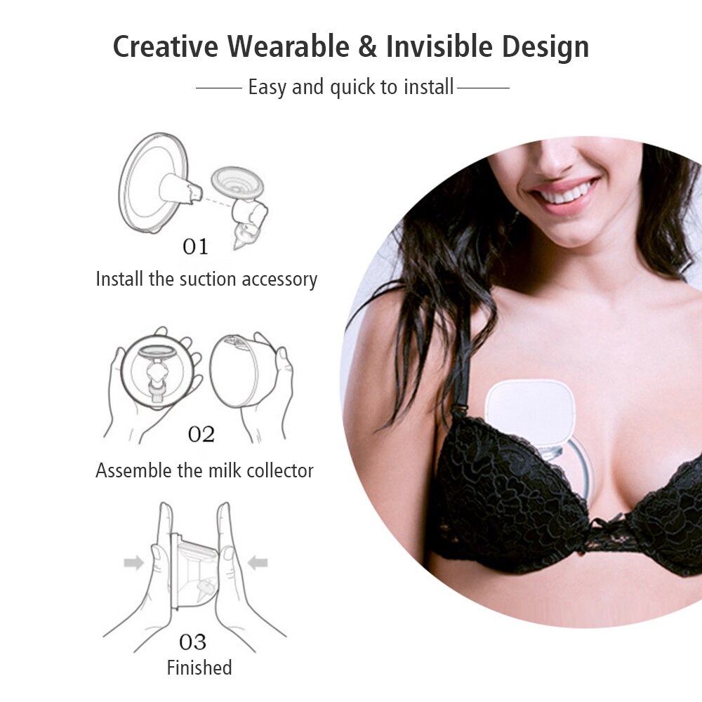 Draagbare Elektrische Borstkolf Baby Accessoires Stille Onzichtbare Handen Gratis Borst Pompen 2 Modus 5 Niveau Verstelbare Voor Hometravel