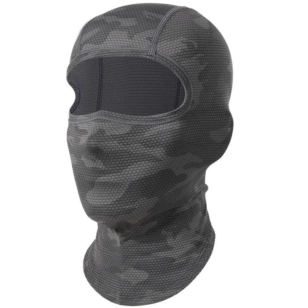 Ciclismo rosto cheio balaclava máscara facial de resfriamento respirável gelo seda wicking absorvente chapelaria para capacete da bicicleta equitação engrenagem: Prateado