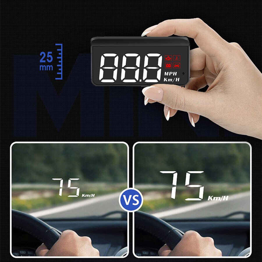 H90s hud display bil km / t mph auto elektronik bedre end  h90 obd 2 hud forrude projektor display bil