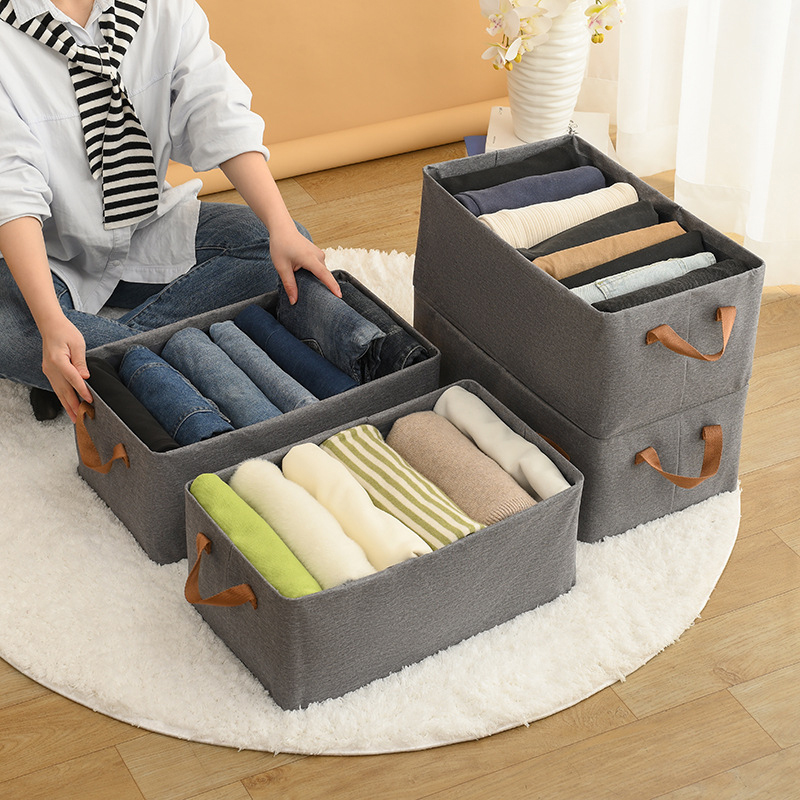 Kleidung Veranstalter Hosen Kleidung Jeans Aufbewahrung sbox Spielzeug Snacks Kleinigkeiten Veranstalter multifunktion Ale Kosmetik Falt stoff Kasten