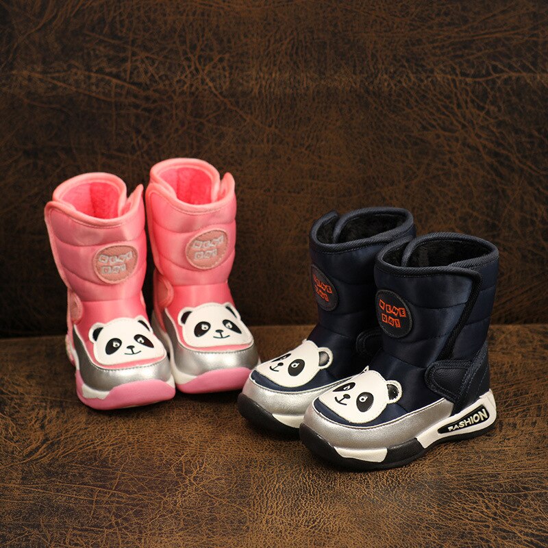 Chaussures pour enfants, bottes de neige pour garçons et filles, bottes imperméables pour enfants, bottes chaudes jusqu'aux genoux et en coton pelucheux