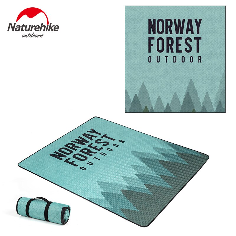 Naturehike Picnic Blanket Foldable Camping Mat Washable Picnic Rug Sandproof Beach Blanket Waterproof Portable Picnic Mat: Norway Forest / 145x200 cm