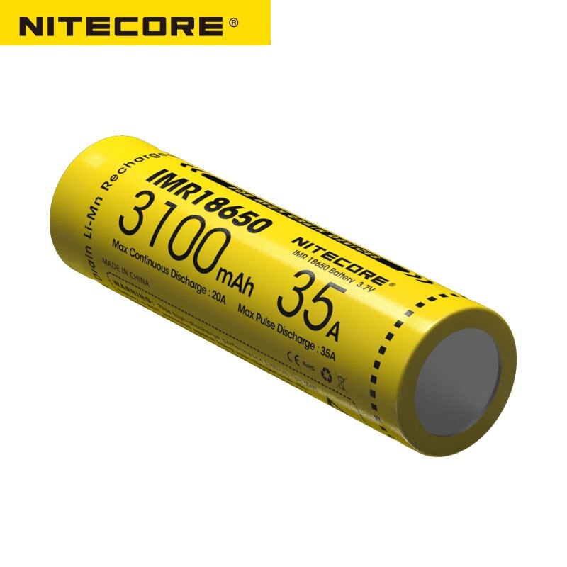 Nitecore IMR18650 3100Mah 35A 3.7V Platte Top Oplaadbare Batterij