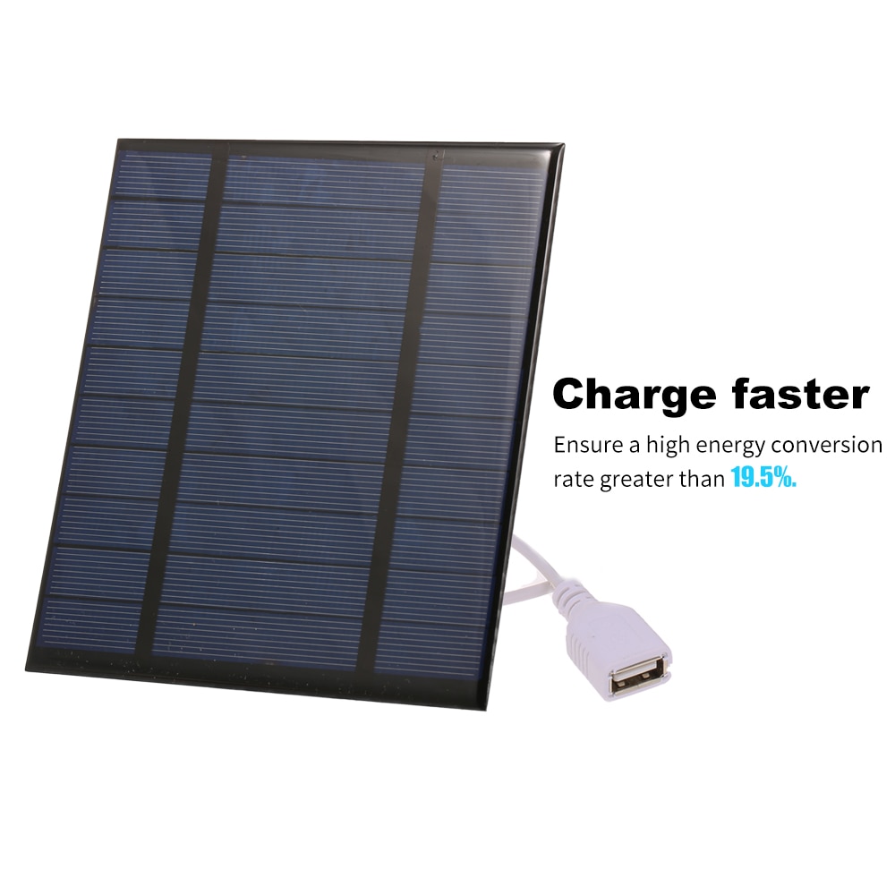 Cargador Solar portátil de 2,5 W/5V/3,7 V con puerto USB, Panel Solar compacto, cargador de teléfono para Camping, senderismo, viaje