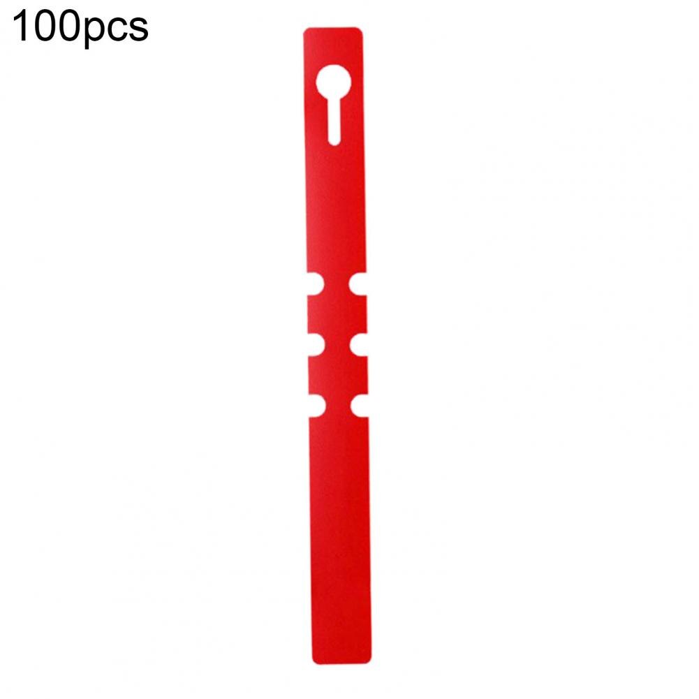 100PCS Reusable Waterproof PVC Plant Garden Markers for Yard: Red