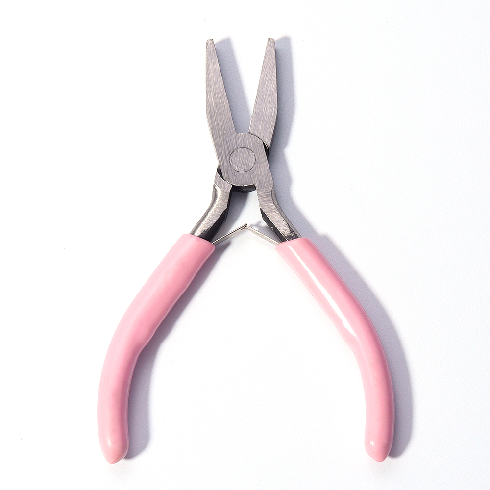 Portable Pink Color Stainless Steel Pliers Tools Set Round Nose Cutting Wire Plier Kit For Handcraft Beading DIY Jewelry Making: WHITE