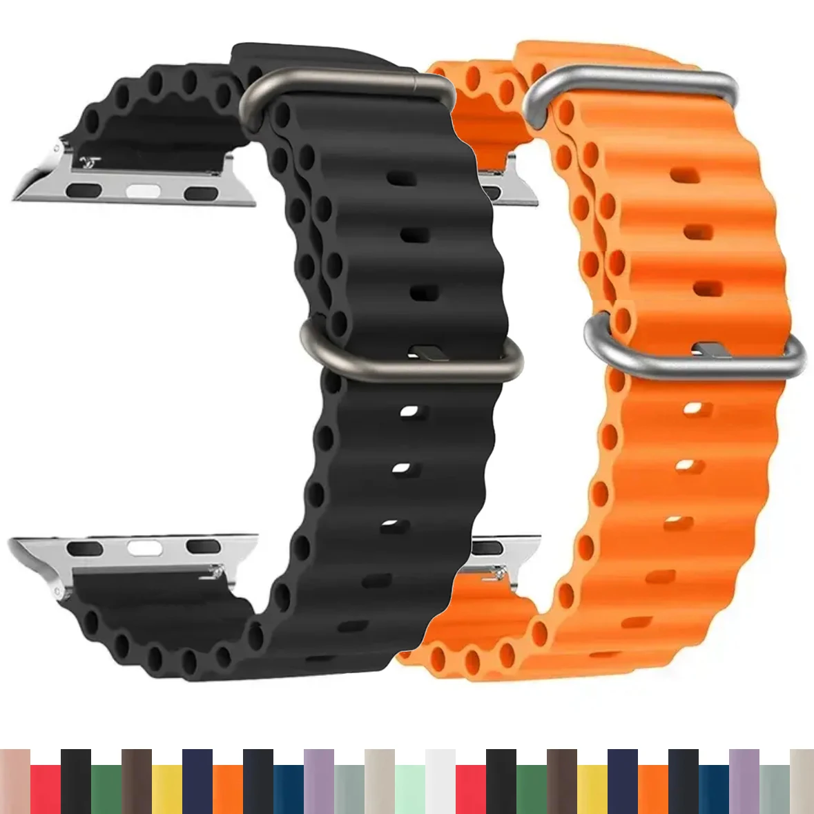 Siliconen Oceaan band voor Apple horlogeband Ultra Series 9 SE iwatch 42 mm 44 mm 45 mm 49 mm 38 mm 40 mm 41 mm correas 49 44 45 mm banden