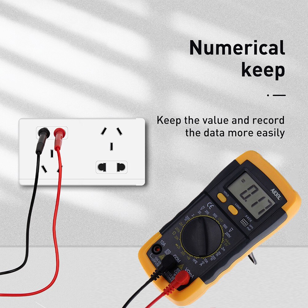 A830L LCD Digital Multimeter DC AC Voltage Diode F... – Grandado