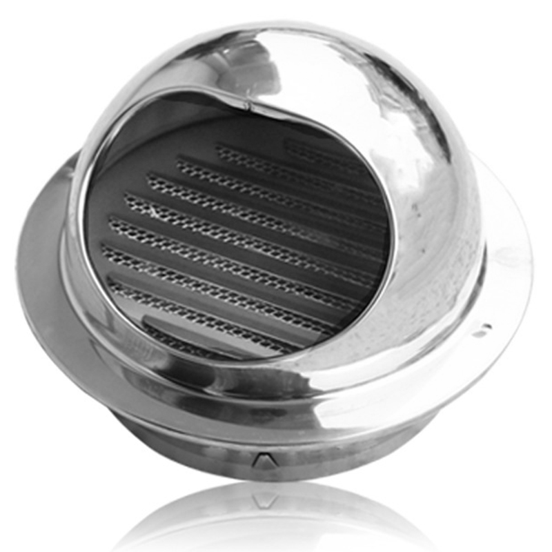 Hotte d'échappement d'acier inoxydable de 250mm, chapeau d'évent de mur, persiennes de Grille de sortie d'extracteur de salle de bains de nez de taureau d'évent