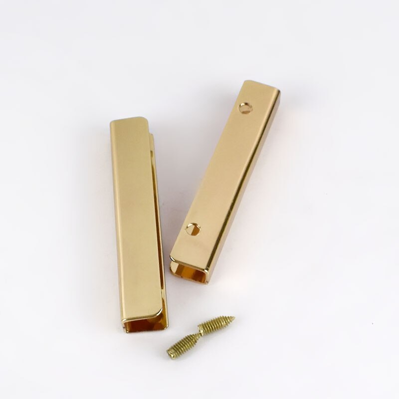 Meetee 5/10 stuks 5cm tas hoekschroeven clip randen beschermer metalen gesp tas portemonnee decoratie hoeken diy leer ambachten accessoire: 5cm-10 stuks / Lichtgoud