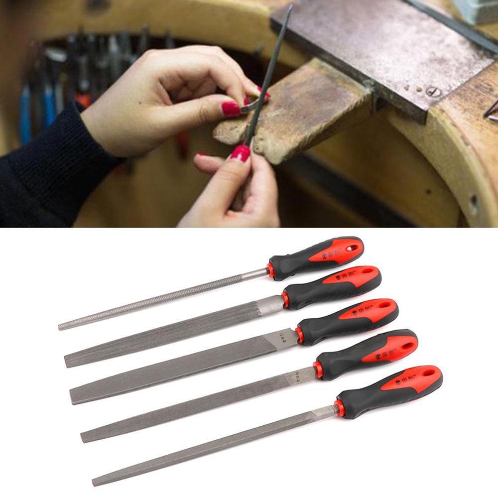 1PC Medium-Toothed Metal Files Set For Metalworking Rasp Flat Round Half-Round Woodworking Steel File Triangle Square I5E8