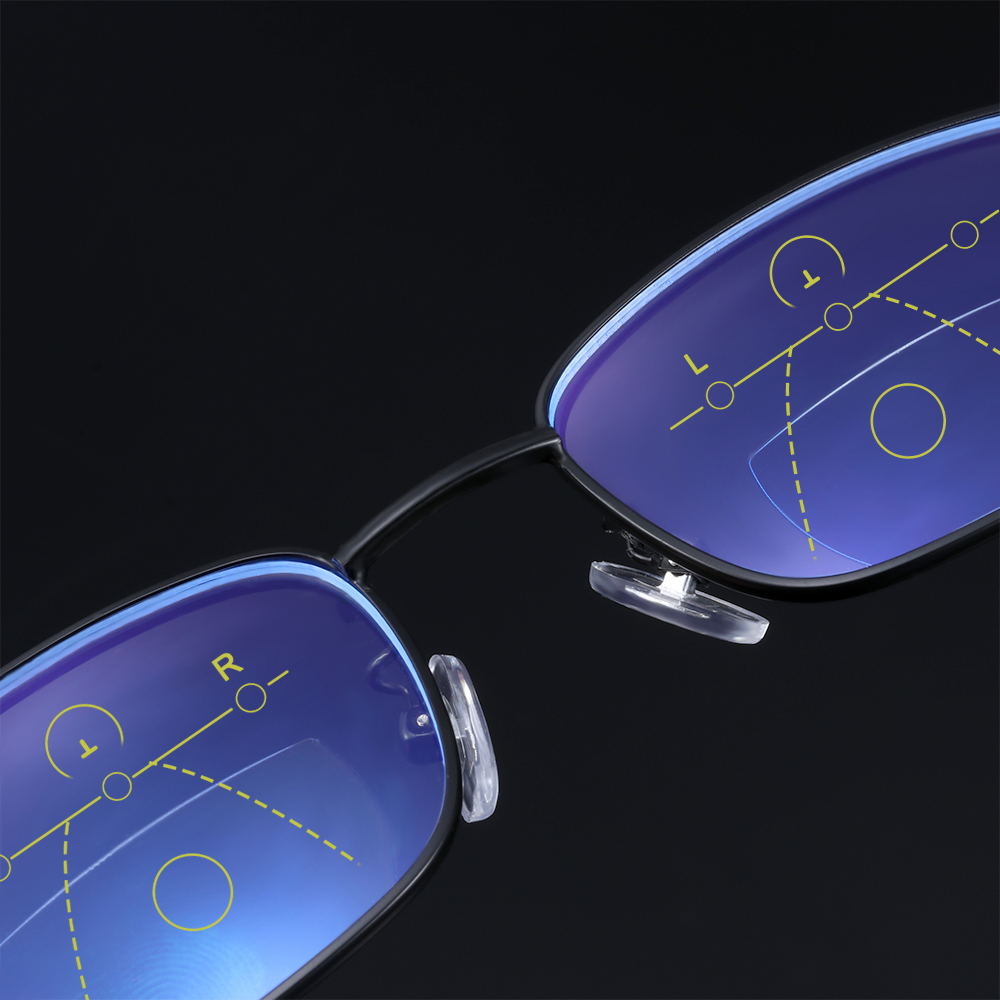 Unisex Blue Light Blocking Reading Glasses Progressive Multifocal Presbyopia Glasses Anti Glare Eye Strain Readers Eyeglasses