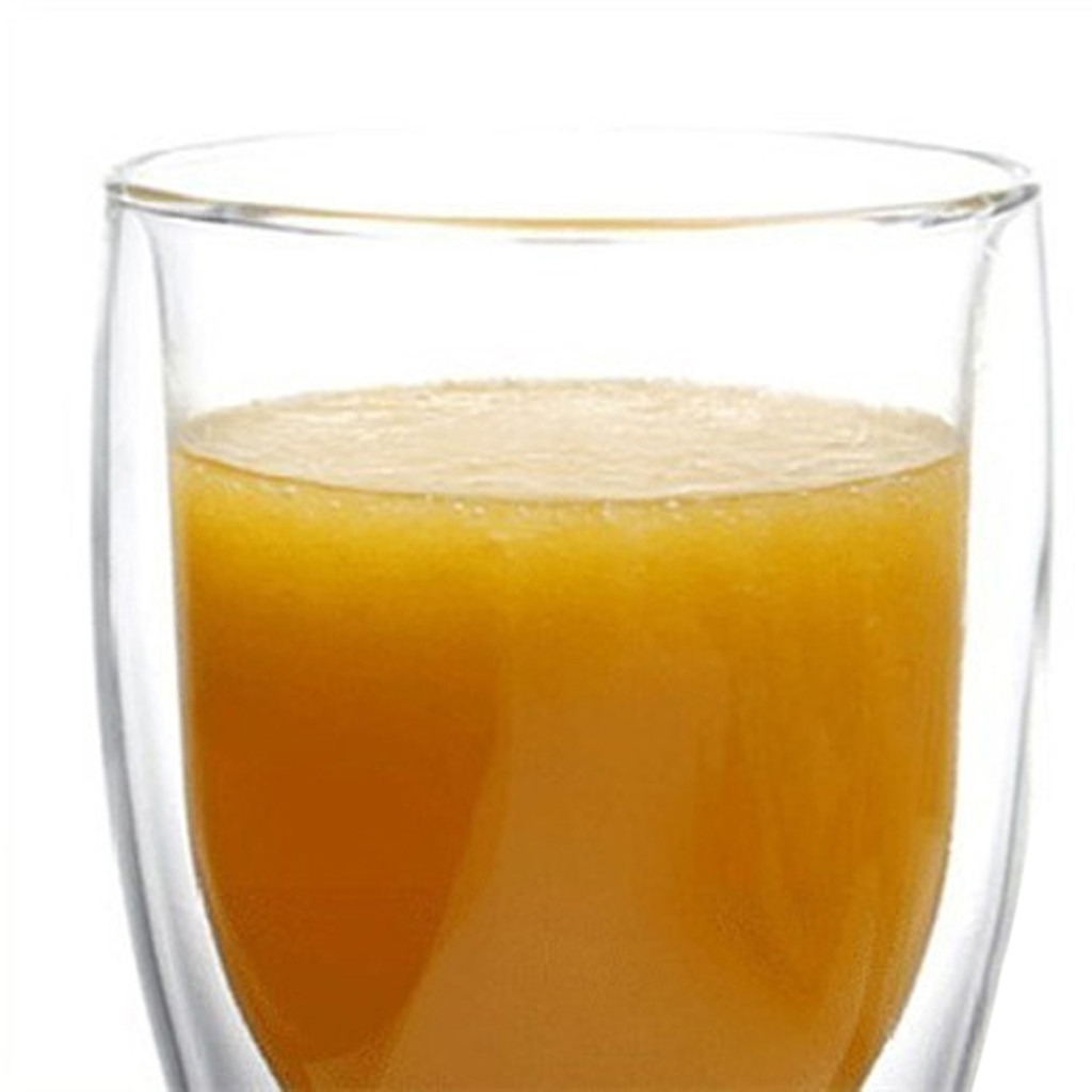 Glas dubbelväggigt ölglas hopside longneck upp och ner inverterat dricka transparent vinglas kopp  #r25