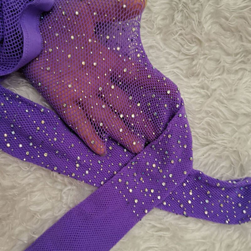sexy glitter liten mesh tynn strømpebukse kvinner individualitet skinnende nettingtights selger godt: Lys lilla