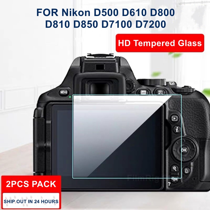 2Pcs Camera Originele 9H Camera Gehard Glas Lcd Screen Protector Voor Nikon D7200 D7100 D810 D800 D850 D500 d610 D600 Camera