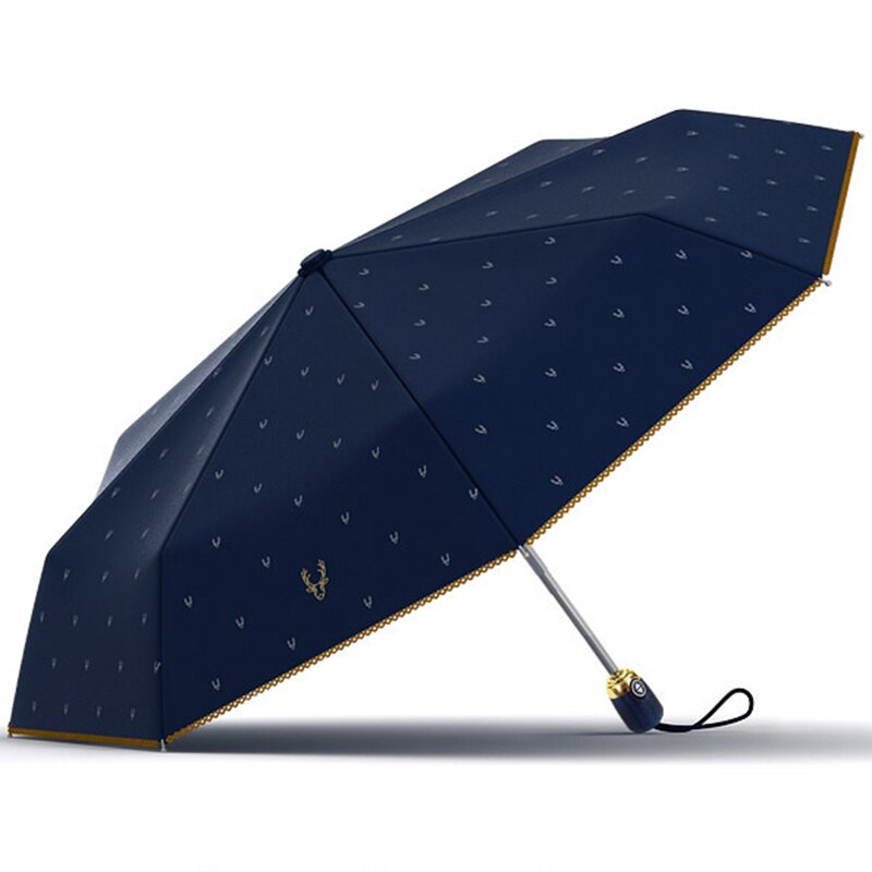 OLYCAT Paraplu Regen Vrouwen Navy Zon Bescherming Automatische Paraplu Vrouwelijke Parasol 3 Vouwen Kant Paraplu Winddicht 8K Parapluie: Default Title